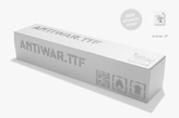 Antiwar.ttf Font menu a by More to Come